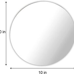 Set of 12 Round Mirror Trays, 10 Inch Circle Mirror Candle Plates Glass Mirror T